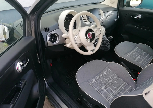 Fiat 500 cena 40900 przebieg: 36000, rok produkcji 2018 z Kuźnia Raciborska małe 191